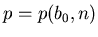 $p=p(b_0,n)$