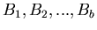 $B_1, B_2,...,B_b$