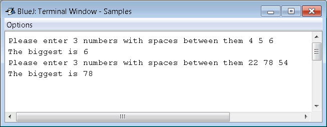 Output of sample program