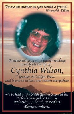 Cynthia Wilsom Memorial Posster